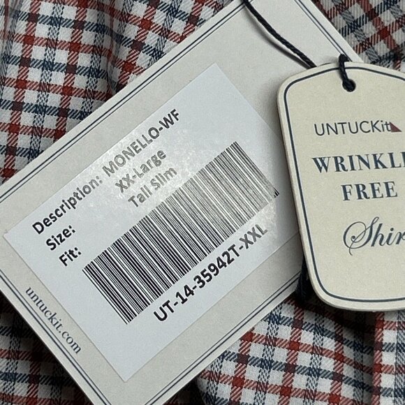 UNTUCKit Monello WF Shirt Mens 2XLT Slim Multicolor Long Sleeve Button Up New - Picture 9 of 11